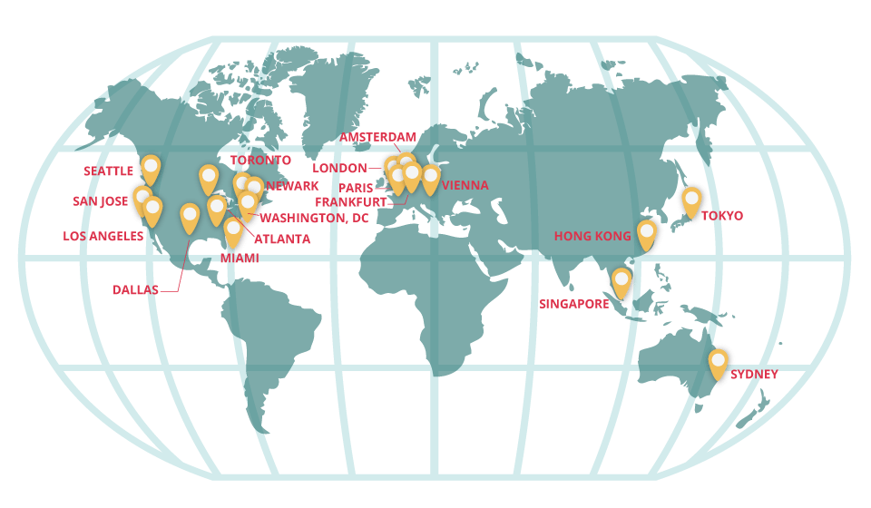 Cloudflare global cdn map